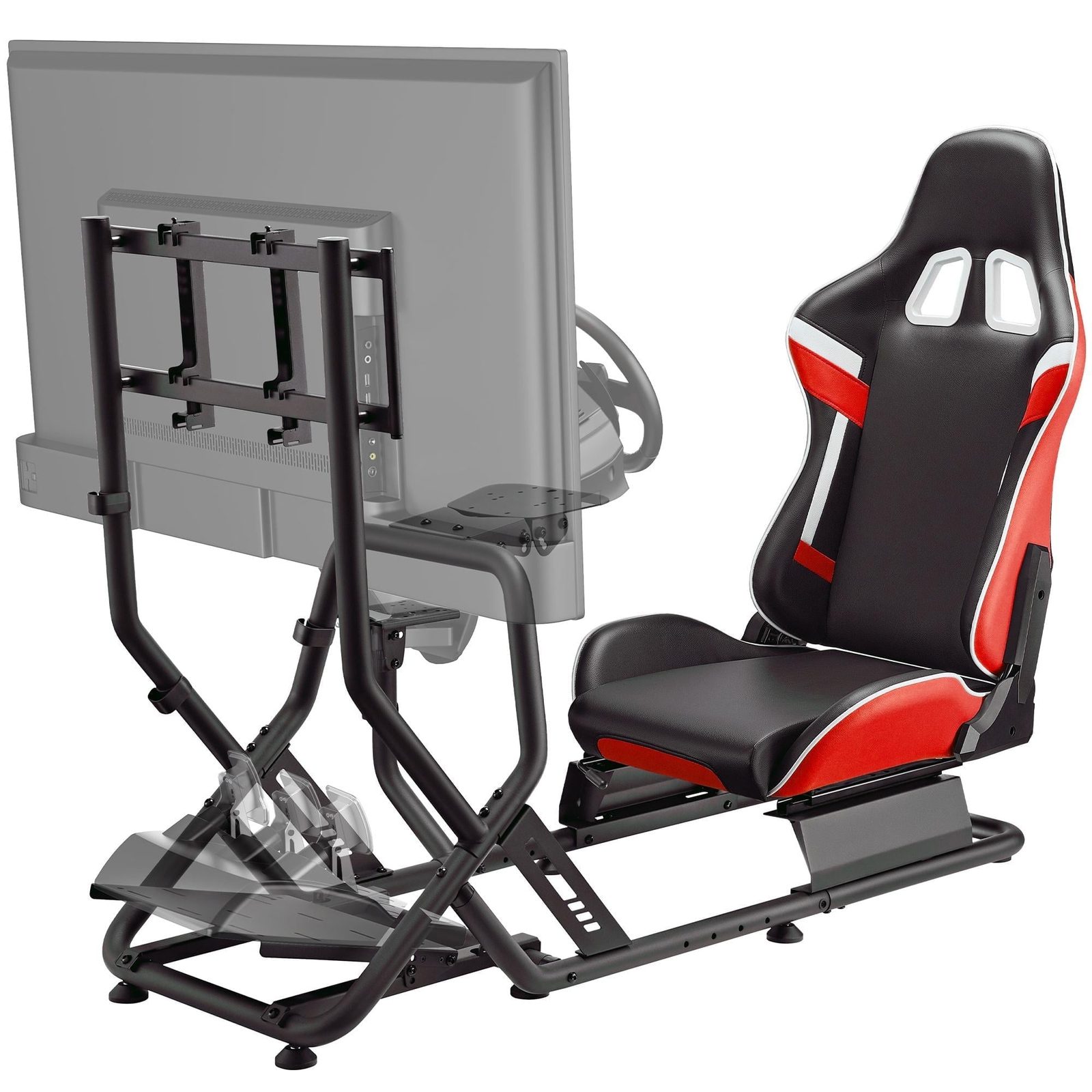 ARES WING Racing Simulator Cockpit with Monitor Mount and Seat
