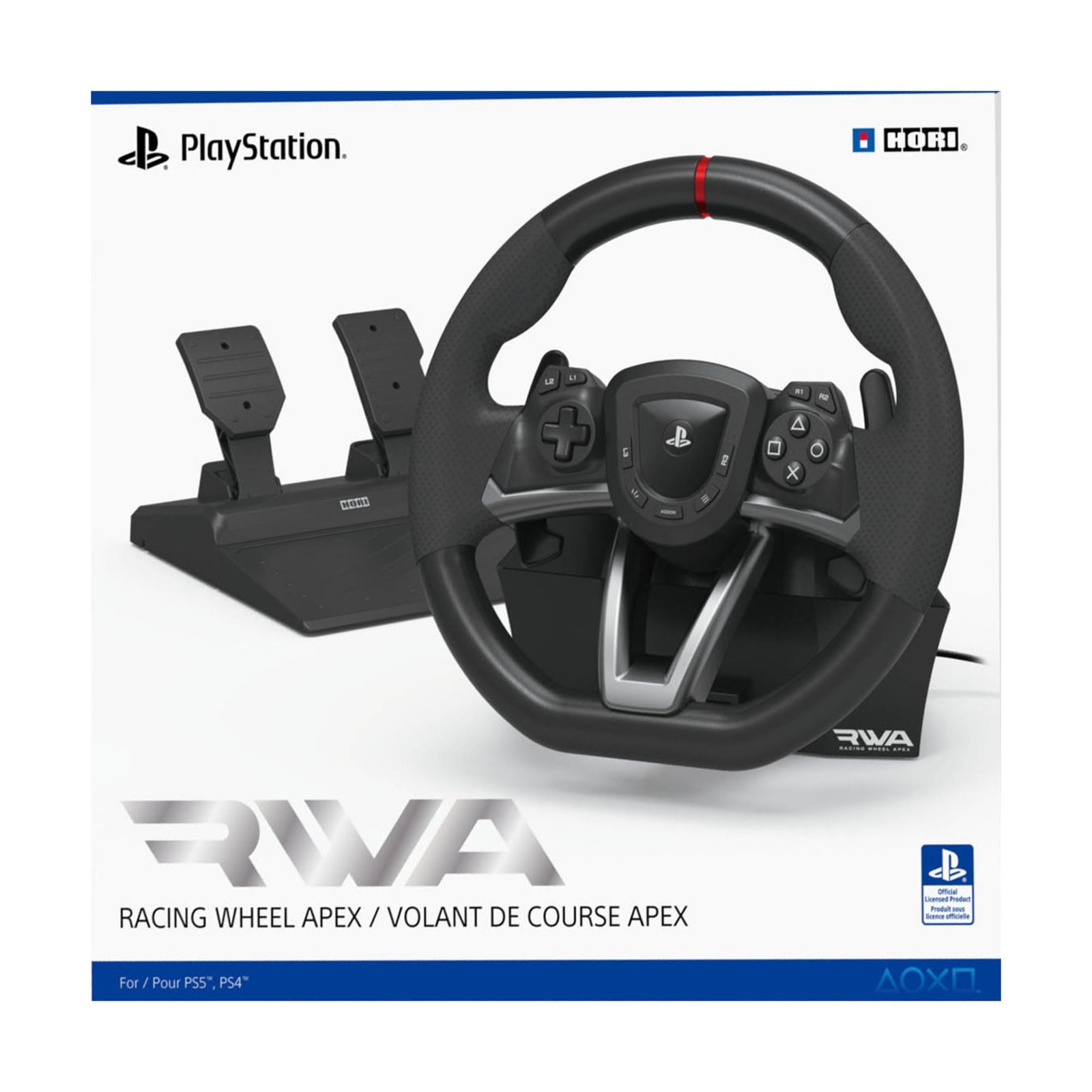 HORI Racing Wheel Apex (PS5/PS4/PC) — Officially Licensed by Sony