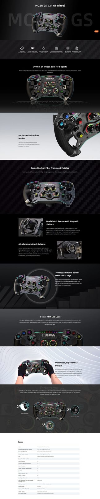 Moza GS V2 GT Steering Wheel