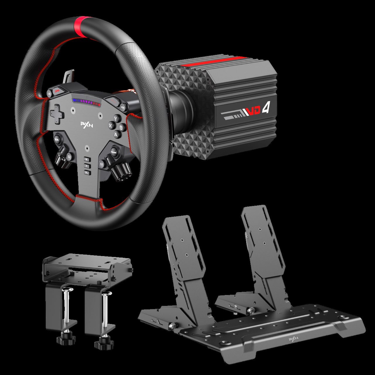 PXN V99 Force Feedback Racing Wheel — 3.2 Nm Detachable